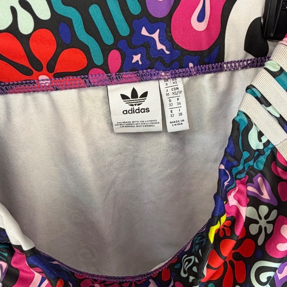 Adidas Originals Kids Hazy Doodle Trefoil 3-Stripes Graphic Mini Skirt Multi XS - Picture 3 of 3